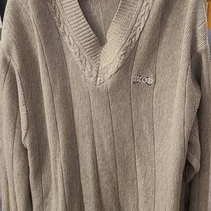 Mens vintage XL Izod pullover sweater grey
